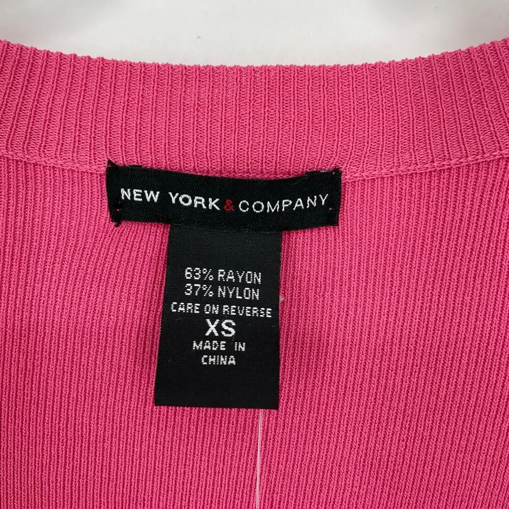 New York & Company Pink Cardigan Size XS